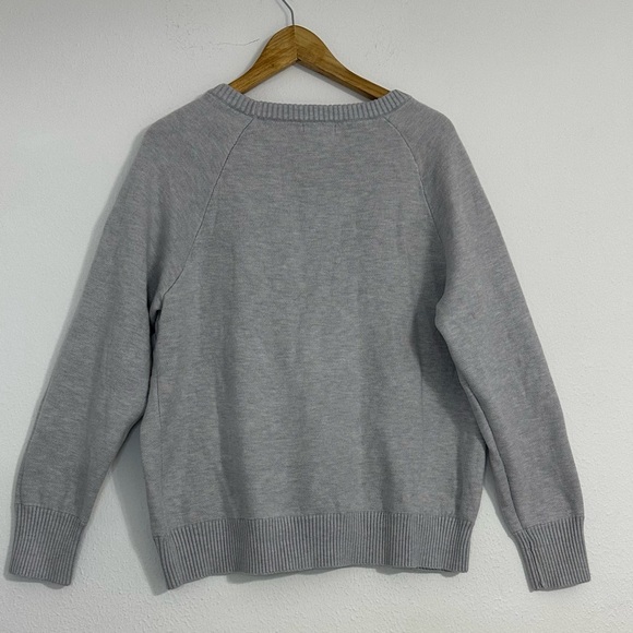 Max & Mia Light Gray Women's  Seamfront  Crew Neck Pullover Sweater - Picture 5 of 12